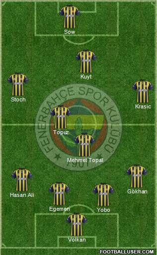 Fenerbahçe SK Formation 2012