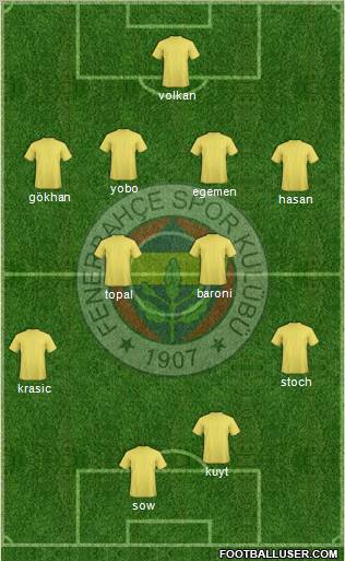 Fenerbahçe SK Formation 2012