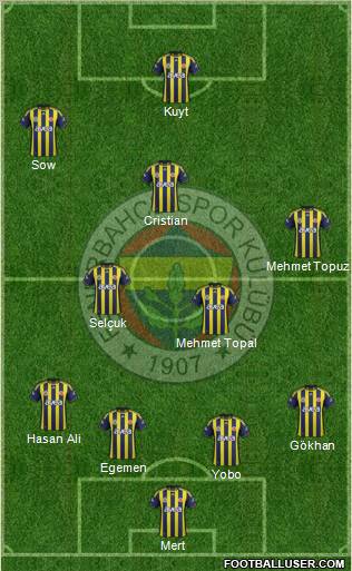 Fenerbahçe SK Formation 2012