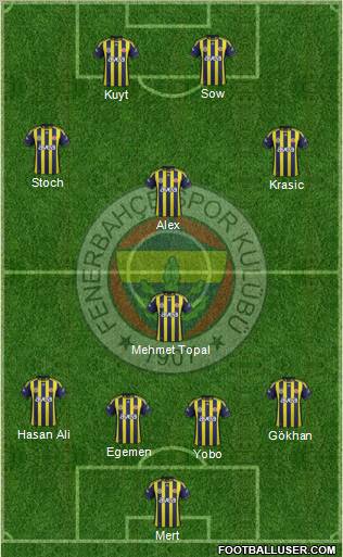 Fenerbahçe SK Formation 2012