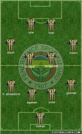 Fenerbahçe SK Formation 2012