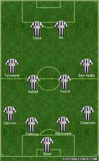 Newcastle United Formation 2012
