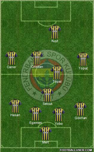 Fenerbahçe SK Formation 2012