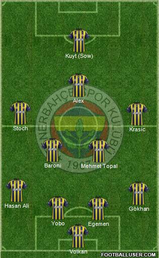 Fenerbahçe SK Formation 2012
