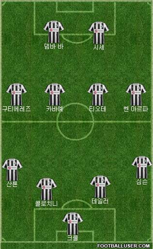 Newcastle United Formation 2012