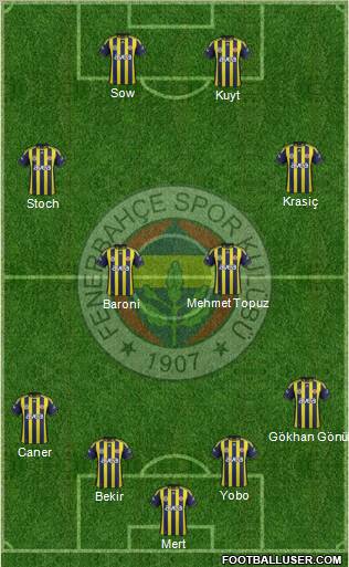 Fenerbahçe SK Formation 2012