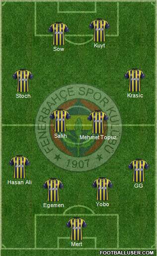 Fenerbahçe SK Formation 2012