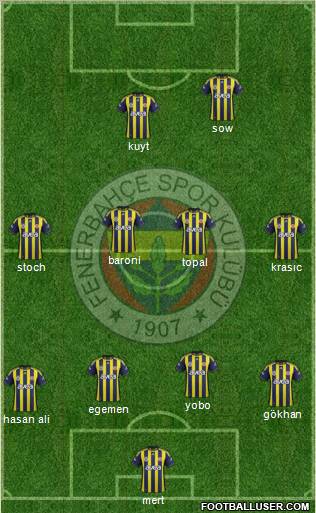 Fenerbahçe SK Formation 2012