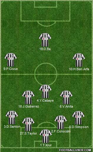 Newcastle United Formation 2012