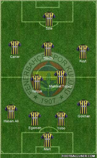 Fenerbahçe SK Formation 2012