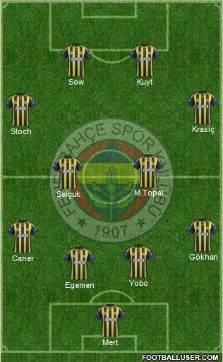 Fenerbahçe SK Formation 2012