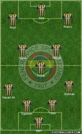 Fenerbahçe SK Formation 2012