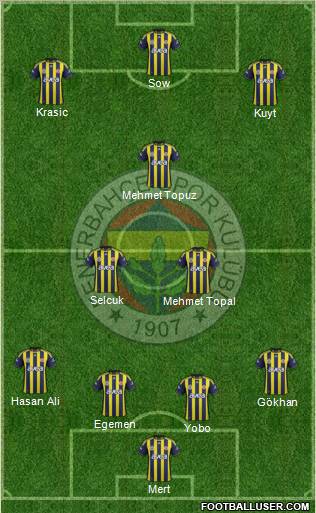 Fenerbahçe SK Formation 2012