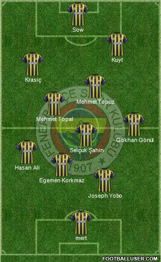 Fenerbahçe SK Formation 2012