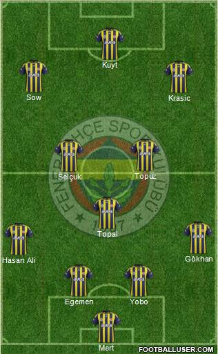 Fenerbahçe SK Formation 2012