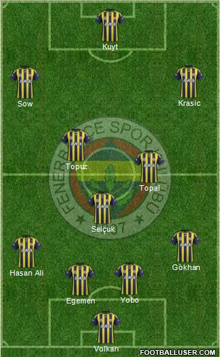 Fenerbahçe SK Formation 2012