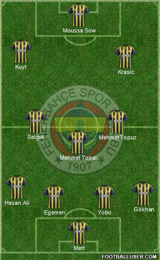 Fenerbahçe SK Formation 2012