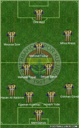 Fenerbahçe SK Formation 2012