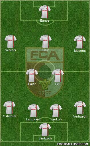 FC Augsburg Formation 2012
