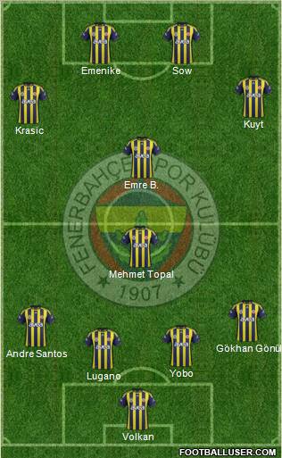 Fenerbahçe SK Formation 2012