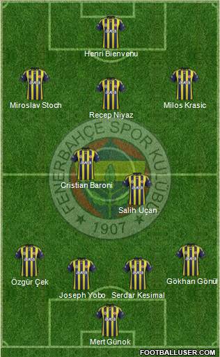 Fenerbahçe SK Formation 2012