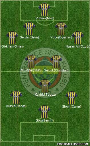 Fenerbahçe SK Formation 2012