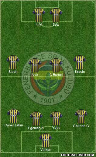 Fenerbahçe SK Formation 2012