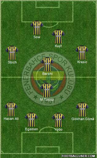 Fenerbahçe SK Formation 2012
