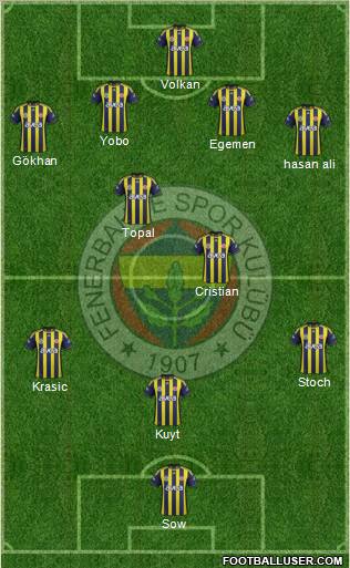 Fenerbahçe SK Formation 2012