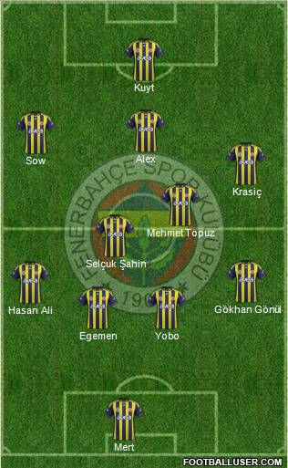 Fenerbahçe SK Formation 2012