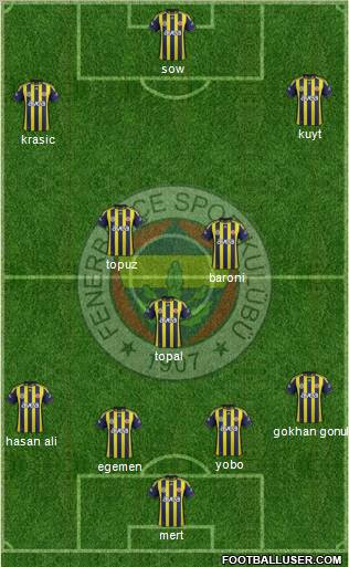 Fenerbahçe SK Formation 2012
