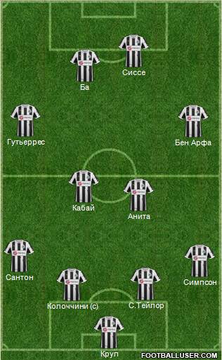 Newcastle United Formation 2012