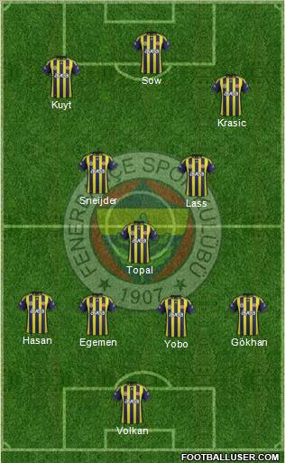 Fenerbahçe SK Formation 2012