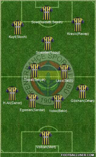 Fenerbahçe SK Formation 2012