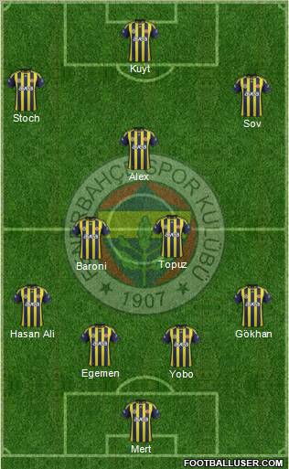 Fenerbahçe SK Formation 2012