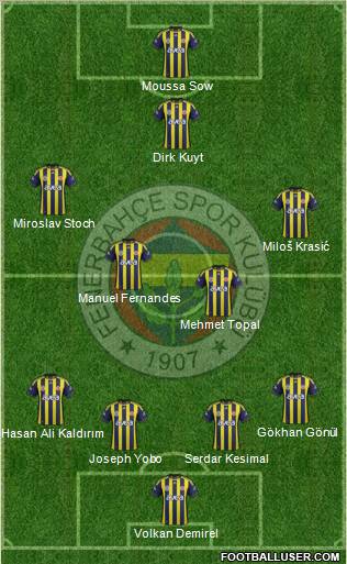 Fenerbahçe SK Formation 2012