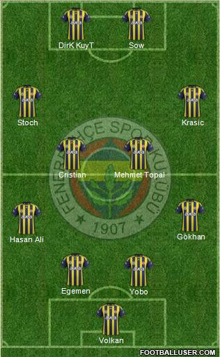 Fenerbahçe SK Formation 2012