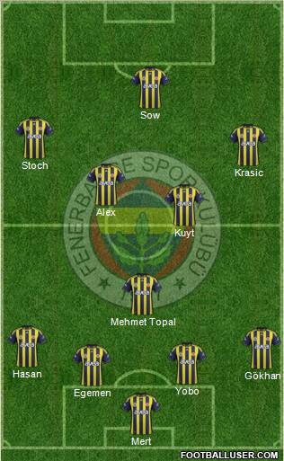 Fenerbahçe SK Formation 2012