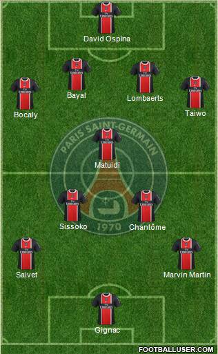 Paris Saint-Germain Formation 2012