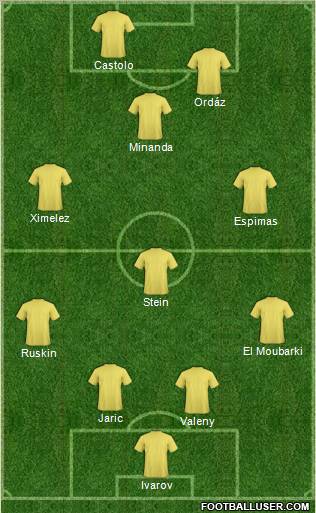 Pro Evolution Soccer Team Formation 2012