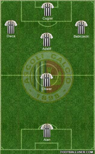 Ascoli 4-5-1 football formation