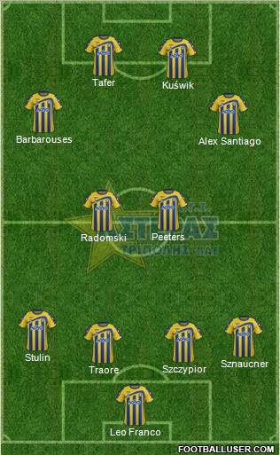 AGS Asteras Tripolis Formation 2012