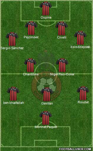 OGC Nice Côte d'Azur Formation 2012