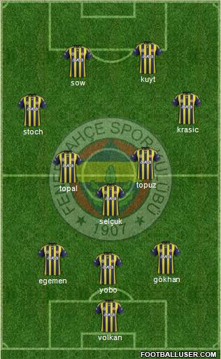 Fenerbahçe SK Formation 2012