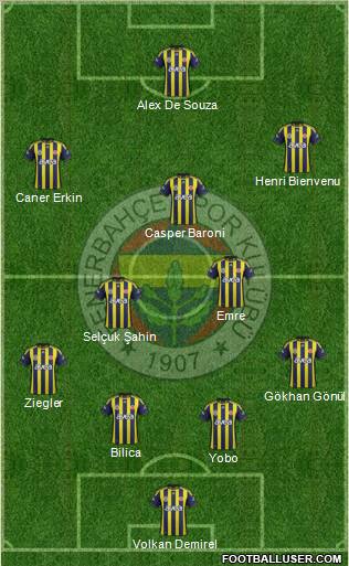 Fenerbahçe SK Formation 2012