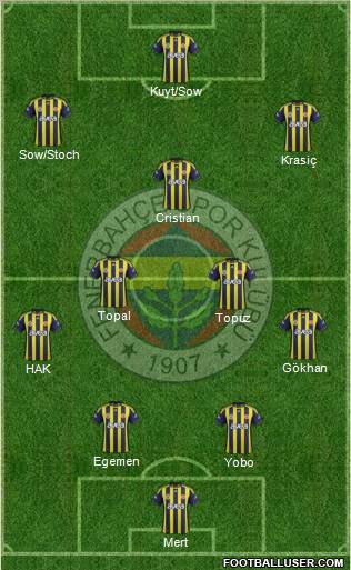 Fenerbahçe SK Formation 2012