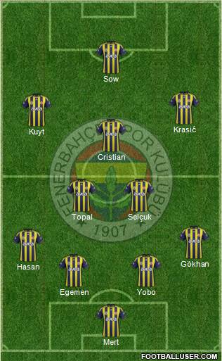 Fenerbahçe SK Formation 2012