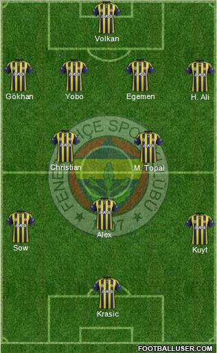 Fenerbahçe SK Formation 2012