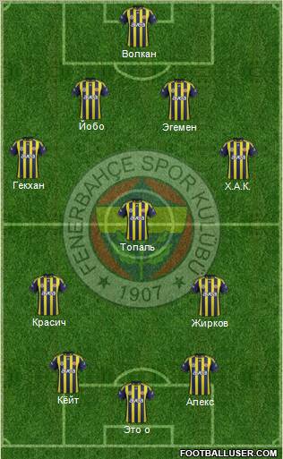 Fenerbahçe SK Formation 2012
