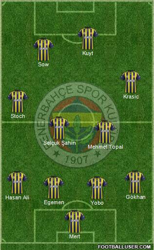 Fenerbahçe SK Formation 2012